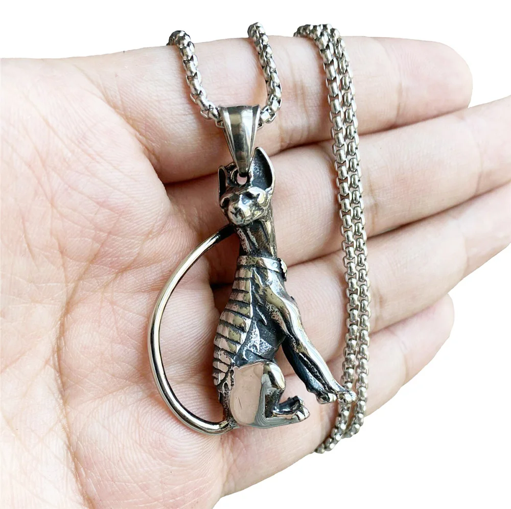 

Mens Cool Fashion Stainless Steel Punk Knife Dagger Pendant Necklace