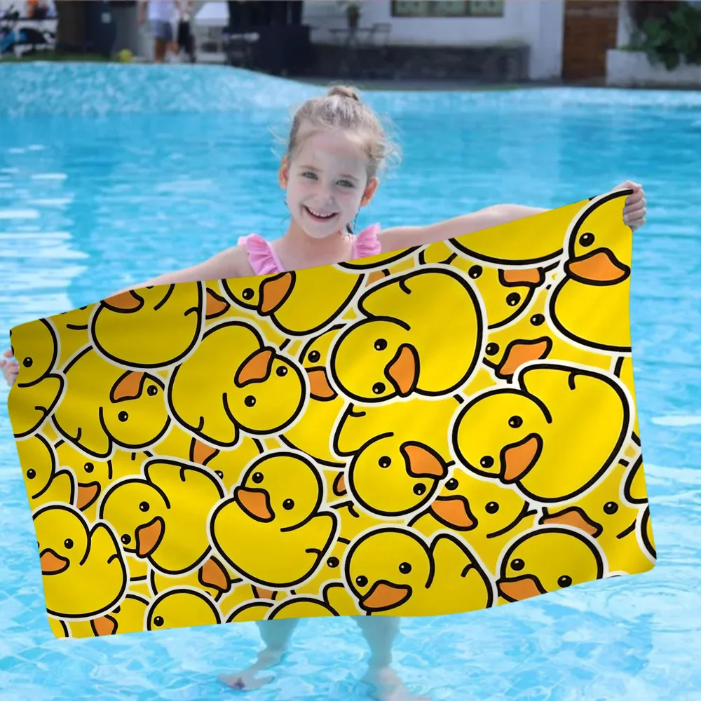 Kwaii желтая утка полотенце для детей