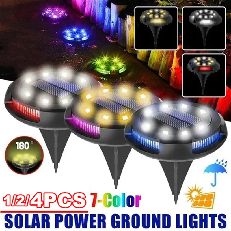 

Waterproof 12LED Solar Power Ground Buried Lights White/Warm White/Multicolor Floor Decking Outdoor Garden Lawn Path Aisle Lamp