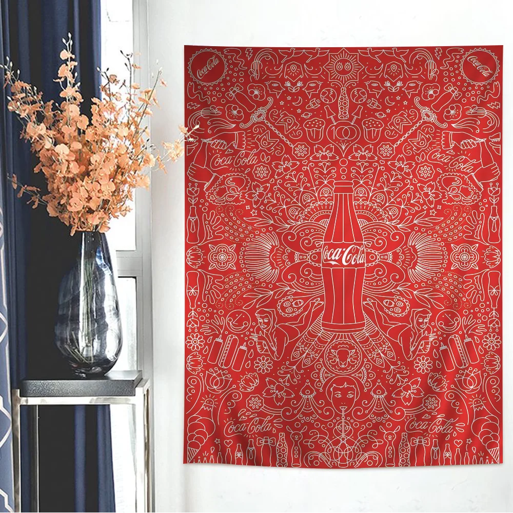 C-coca-cola Chart гобелен украшение дома хиппи богемное гадание настенный домашний