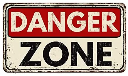 

Ретро ВИНТАЖНАЯ фотография, опасная зона, домашний декор для стен гаража