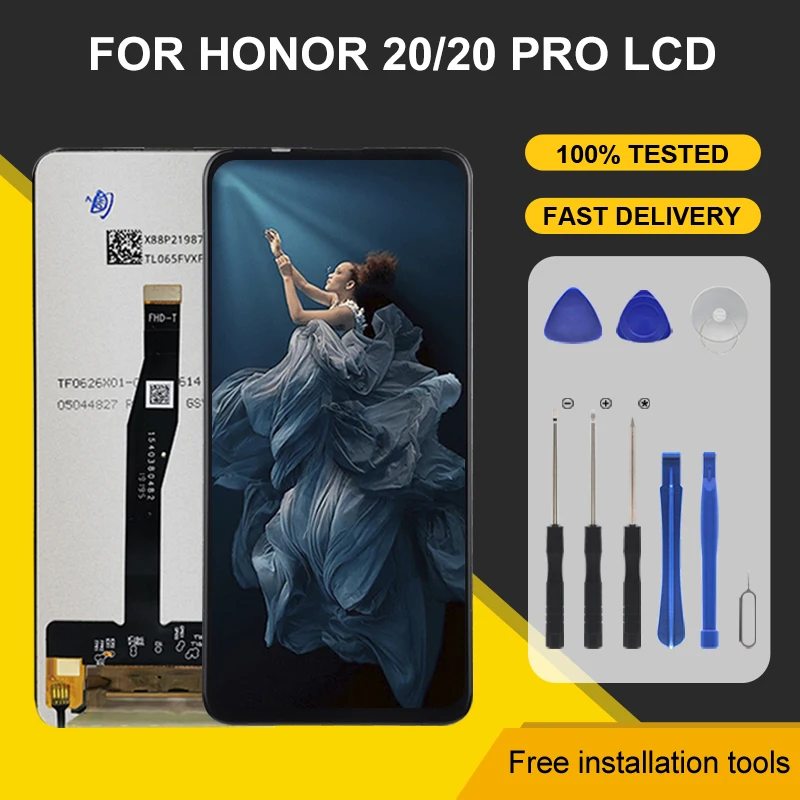 Сенсорный ЖК-экран 6,26 дюйма для Huawei Honor 20, 1 шт.