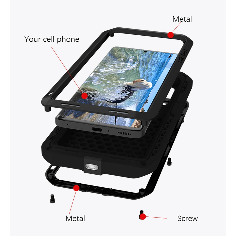 Original LOVE MEI Case For Xiaomi 13 Pro Metal Armor Cover Mi 13Pro Military Grade Shockproof Silicone Funda Shell Coque Skin