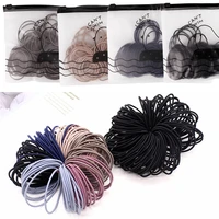 100pcs 4 5 5cm high elastic rubber band basic hair bands scrunchies hair ties women girls baby ponytail holders accessories