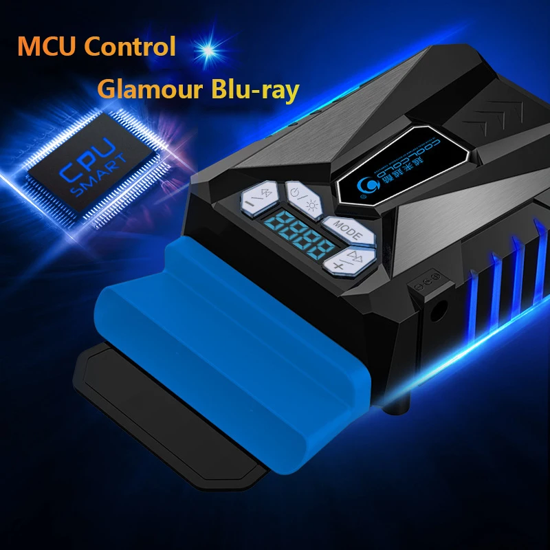 

Led Display Notebook Radiator Air Extract Blowing Wind Usb Cooler Aluminum Alloy Cooling Fan New Speed Adjustable 5v