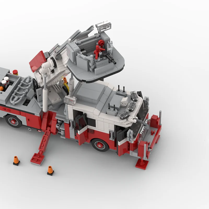1365 деталей MOC FDNY - Нью-Йорк - Лестница на башне 21, модель пожарной машины из района Хеллс-Китчен, строительные блоки, игрушки, конструктор, рождественский подарок (art.: 3920dd05e9697) - 3920dd05e9697