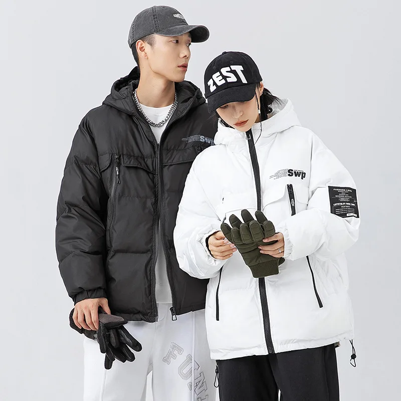 

Лыжные куртки мужские зимние куртки для сноуборда для пеших прогулок Женская одежда для катания на лыжах и сноуборде черная белая двухцветная хлопковая одежда