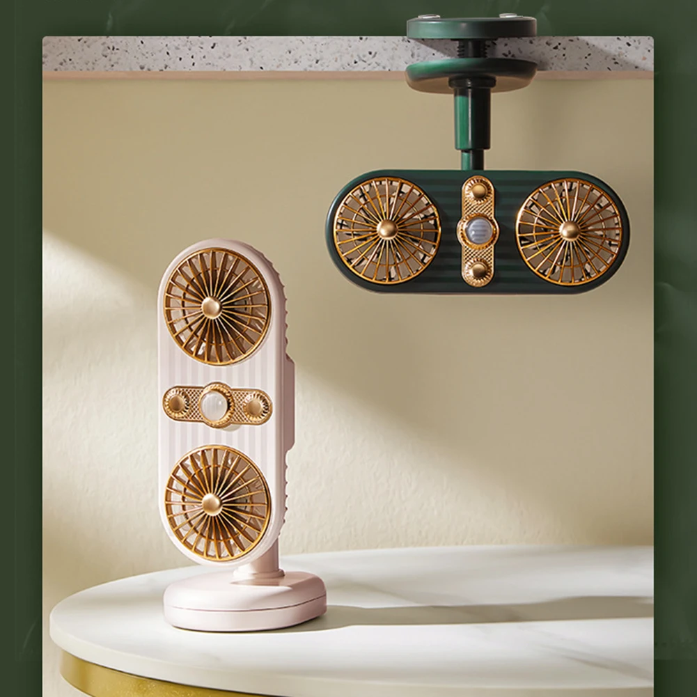 

Electric Fan Adjustable Desk Rechargeable Fan Portable Vertical Fan Outdoor Camping Cycling Running Travel Cooling Down Supplies