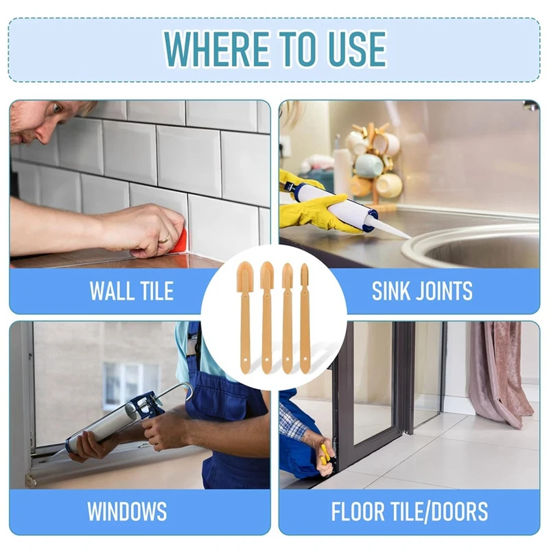 Силиконовый инструмент для герметизации 4 размера удаления герметика набор