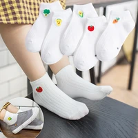1 12 years old spring and summer thin embroidered childrens socks korean version of the tide boat socks