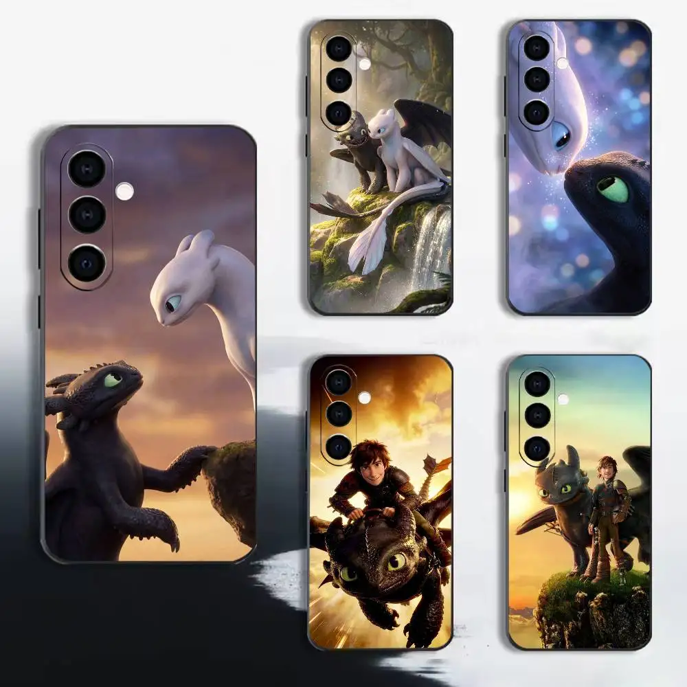 Фото Чехол для телефона HTTYD-Tooth-Hic-Ast-Snot для Samsung A72, A71, A72, A70, A53, A52, A51, черный, мягкий, из ТПУ №1