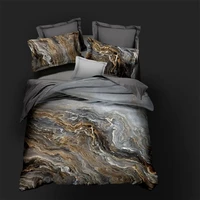 euro 3d beddings marble printed duvet cover animals football bed clothes polyester single double queen king size comforter sets
