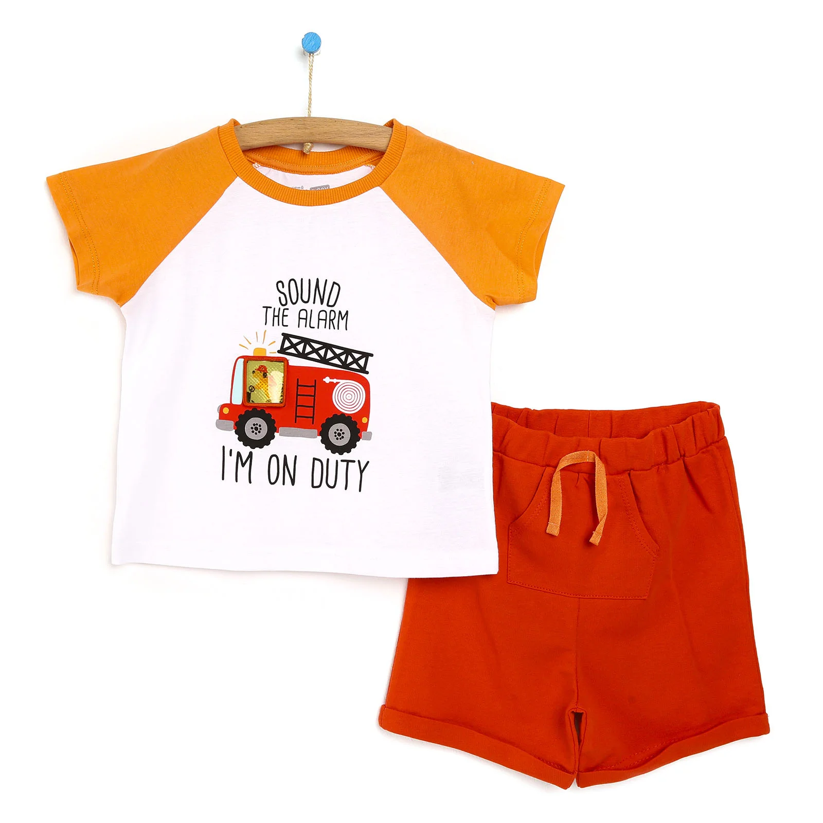 

ebebek HelloBaby 2022 New Season Baby Clothes Basic KeyLines Erkek Bebek Tshirt-Şort Takım