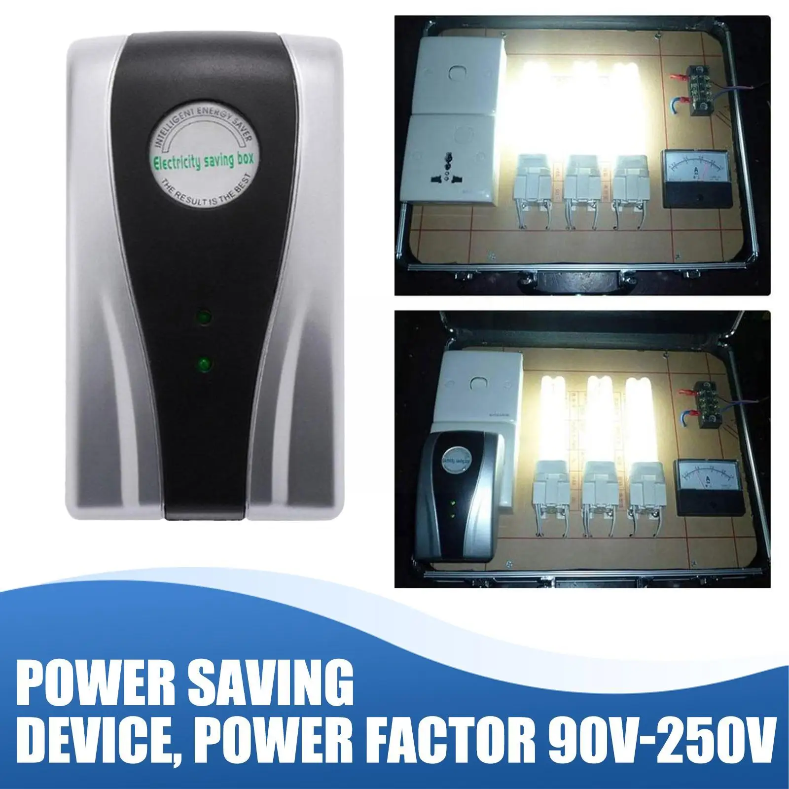 

15KW Electricity Saving Box 90V-240V Electric Energy Power Saver Power Factor Saver Device Up To 30% For Home Office Factor R9Y6