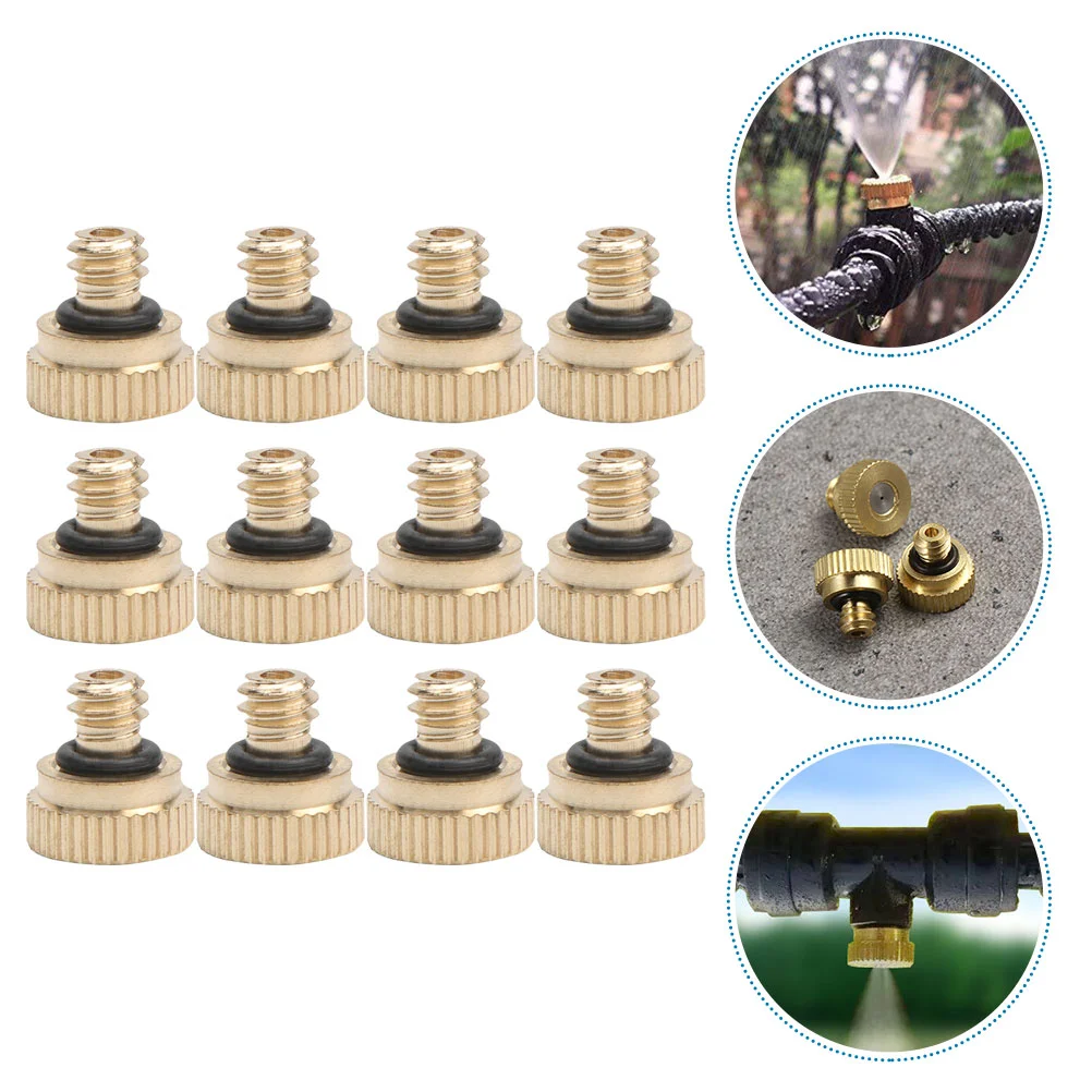 

12Pcs Low Pressure Misting Nozzle Brass Atomizing Nozzle for Cooling System