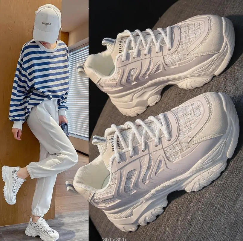 

Women Casual Sneakers Platform Flat Shoes Chunky Vulcanized 2022 Sports shoes breathable shoes zapatillas mujer