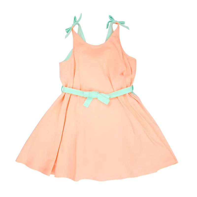 Детское пляжное платье без рукавов на бретельках |