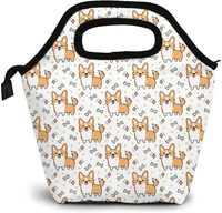 lunch bags for women men puppy corgi dog lunch box tote insulated reusable leakproof cooler shoulder strap lunch pail container