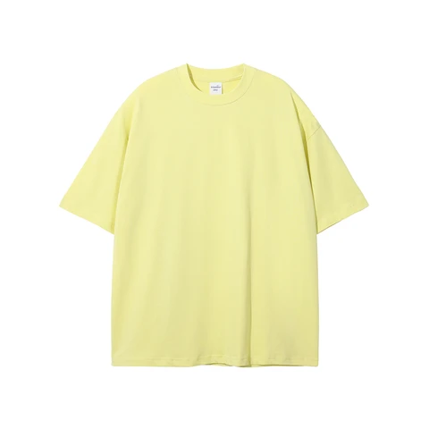 Zodf 2024 Spring Summer Men Solid 100% algodão camisetas unissex mulheres soltas 230GSM Noshrink Basic Tir Shirt Brand Tops Hy0151