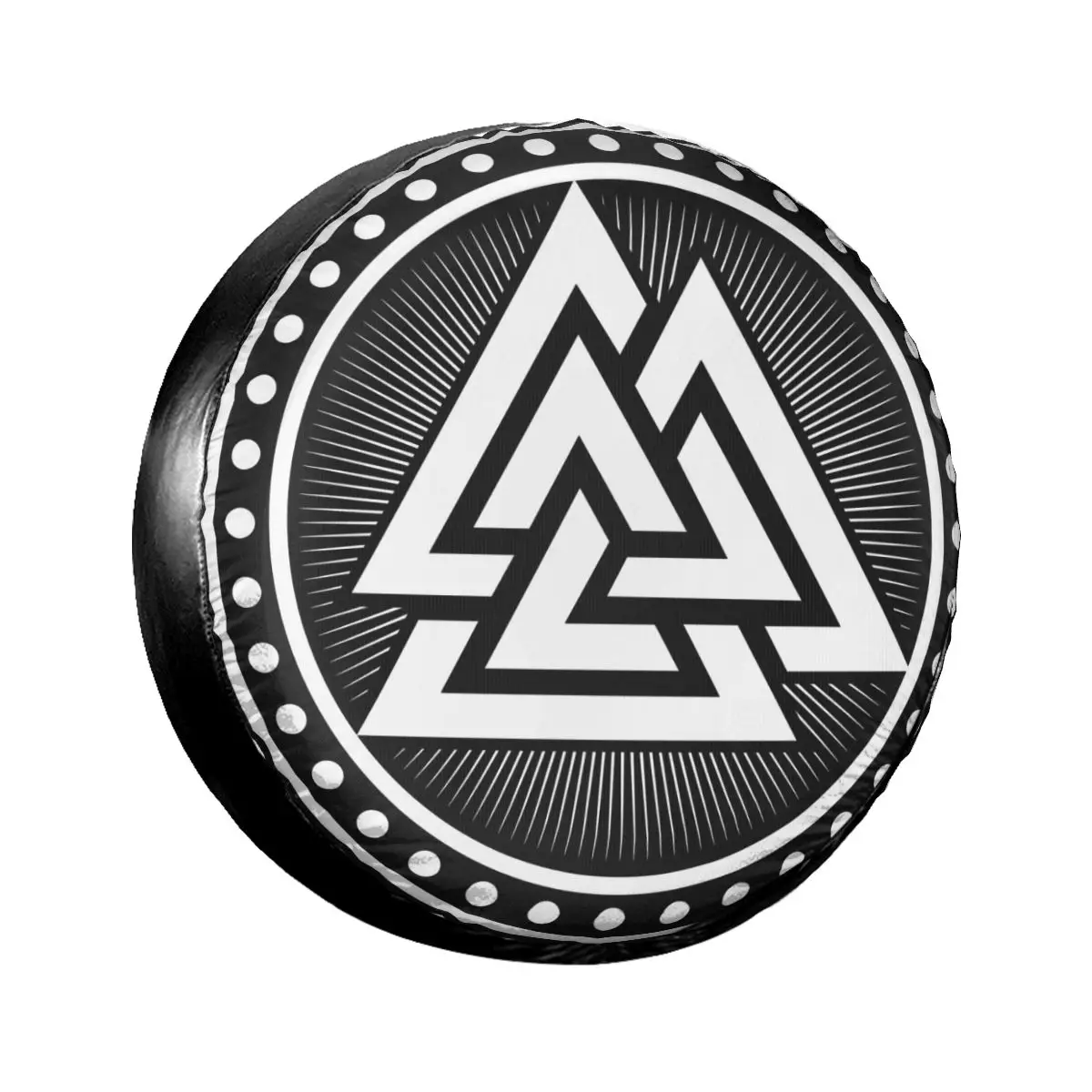 

Car Wheel Tyre Cover Valknut Ancient Pagan Nordic Germanic Illustration Tire Cover Case Soft Protector Pouch Car Accessories