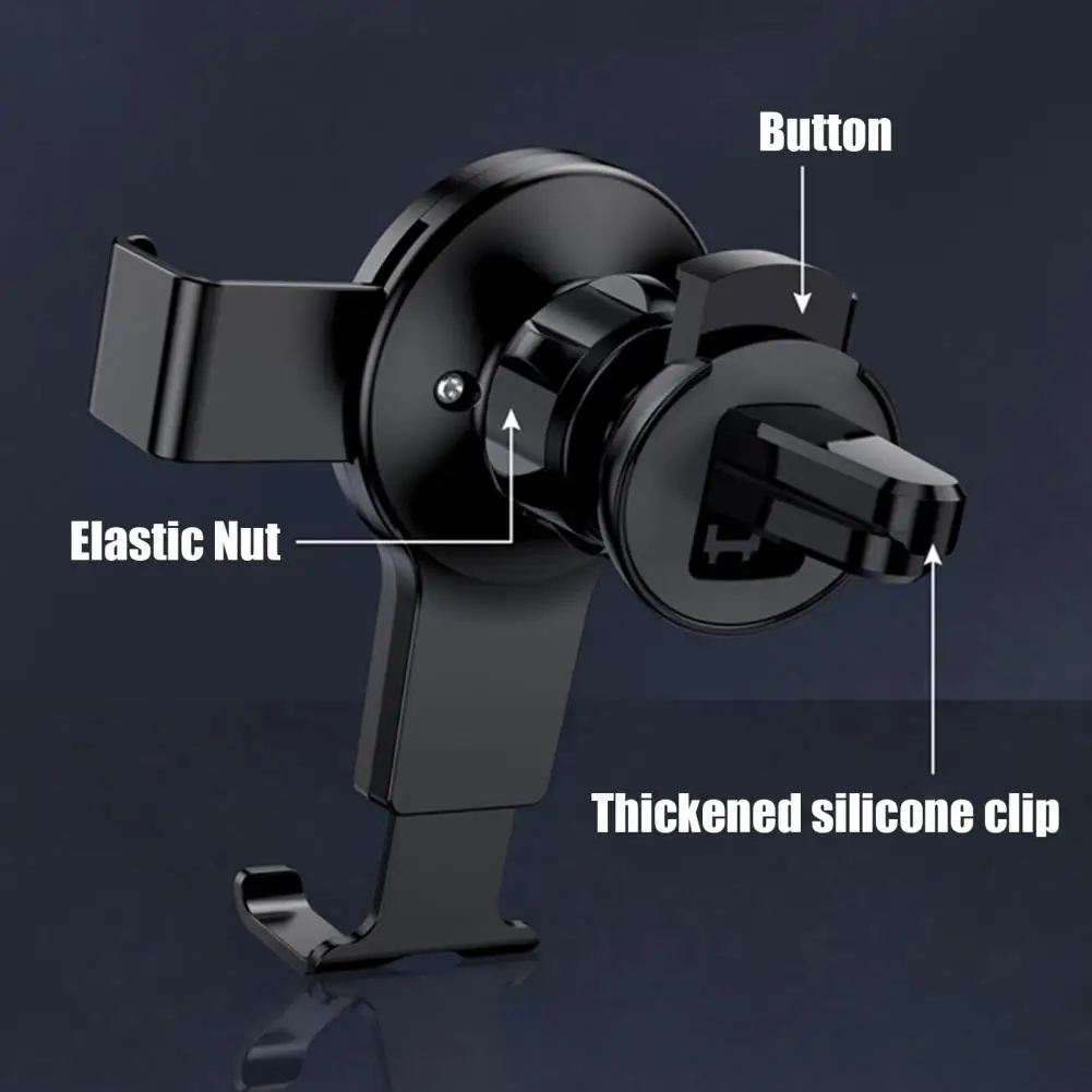 

Car Phone Holder Universal 360 Degree Rotation with Spring Hook Clip Car Air Outlet Gravity Phone Stand Bracket for Driving