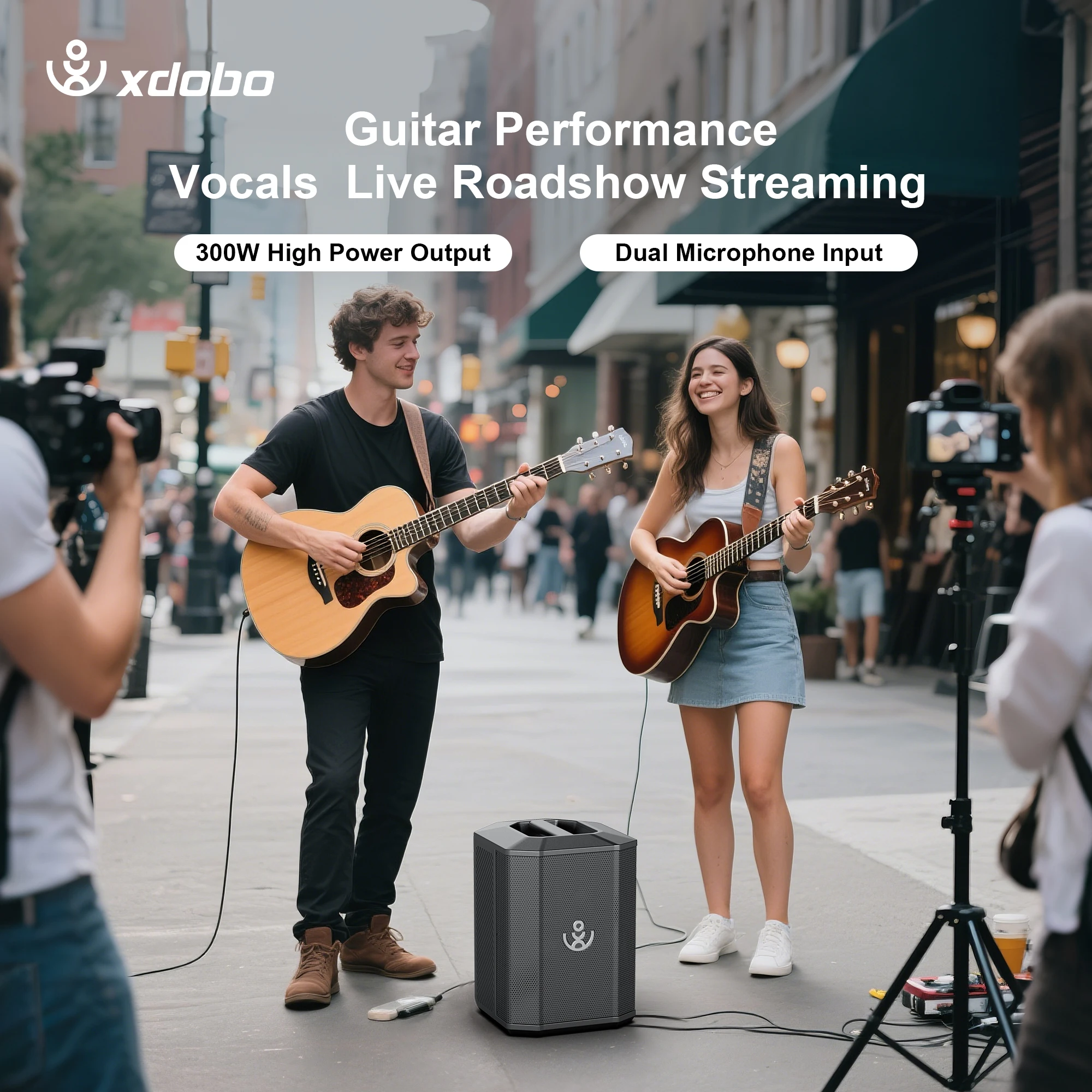 Фото Xdobo Sinoband Audio Wukong 300 Ватт, полнодиапазонная домашняя караоке-система, портативная профессиональная аудиосистема, уличная компьютерная колонка №5