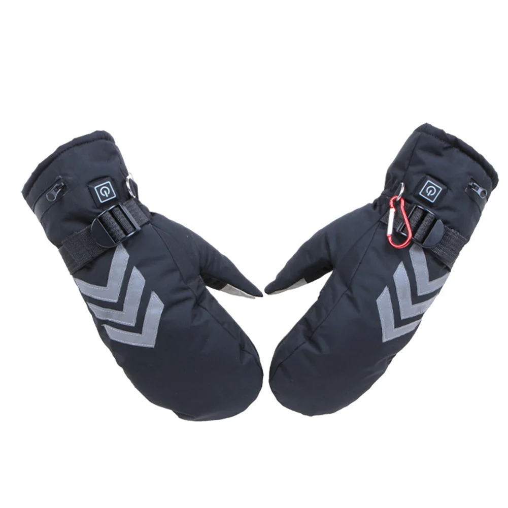 

Men Hiking Winter Warm Skiing Climbing Three Speed Temperature Cycling Anti Slip Electric Rechargeable Reflective Heating Gloves