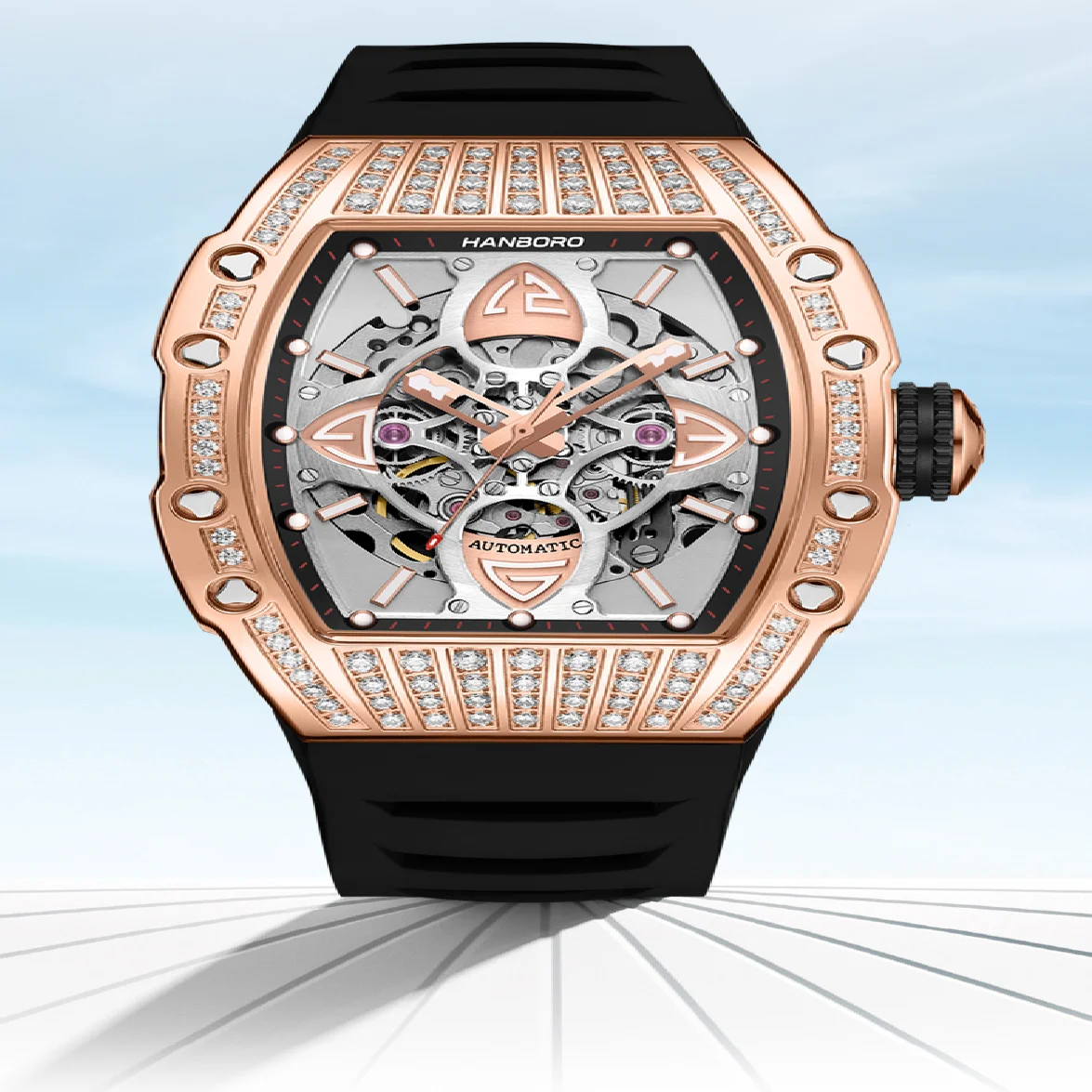

HANBORO 2023 new Luxury Mens watch Fashion Automatic Watch Trend Mechanical Watches Luminous Sports man Wristwatch reloj hombre