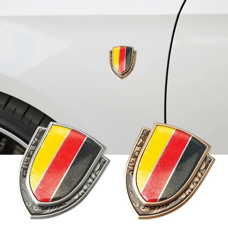 

Metal Badge USA France Union Jack Car Trunk Window Side Logo Badge Decal Sticker Auto Parts