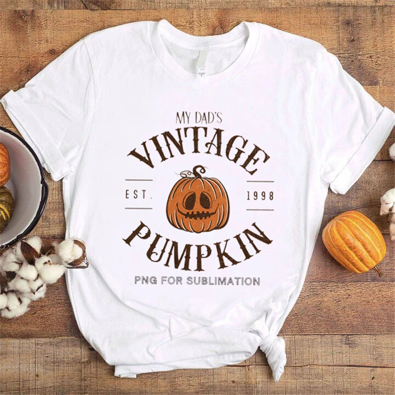 

Fashion Personality New Sweet Girl Tops Pumpkin Print Halloween Autumn Casual T Shirts Clothes Women T Costume Ladies Print Patt