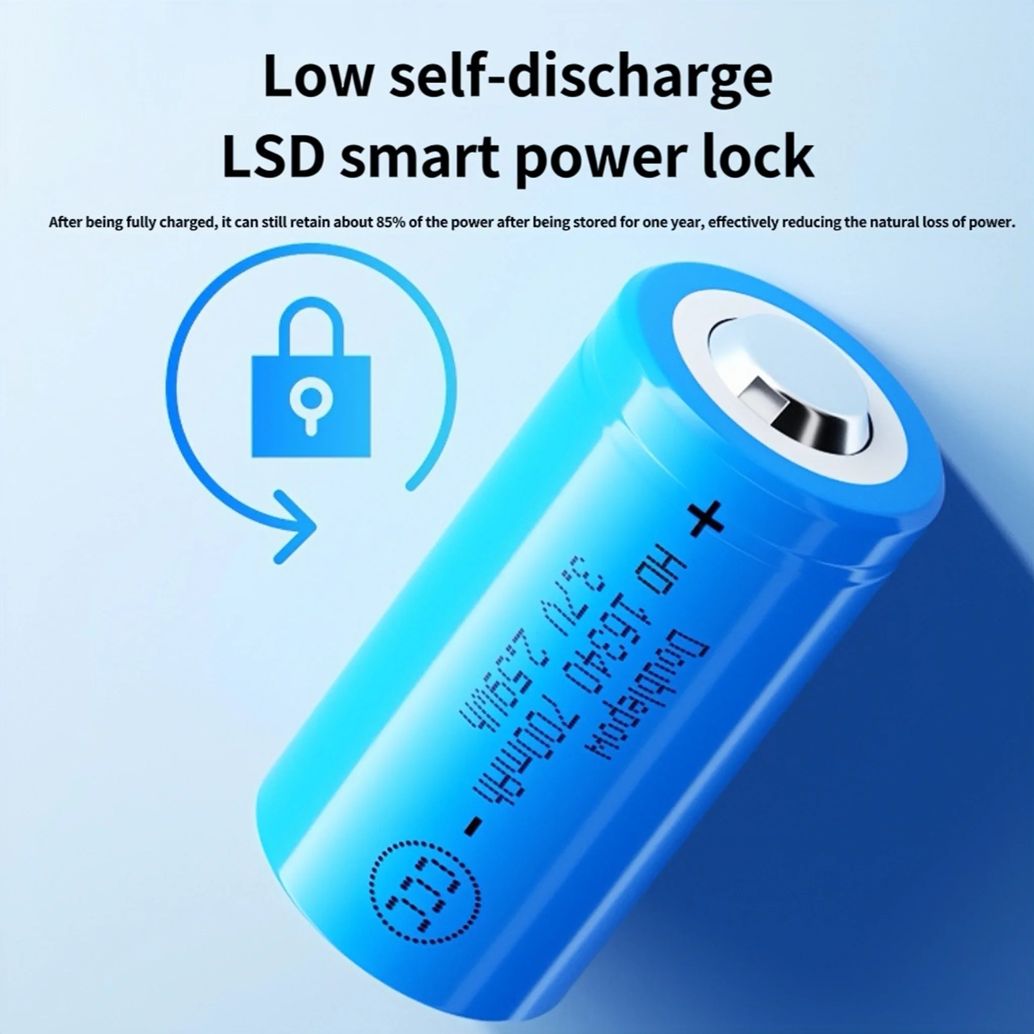 Литиевый аккумулятор 16340 CR123A 700 мАч с зарядным устройством