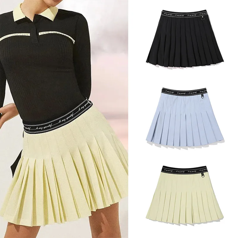 Womens Golf High Waisted Pleated Tennis Skirt School A-Line Skater Skirts with Lining Shorts