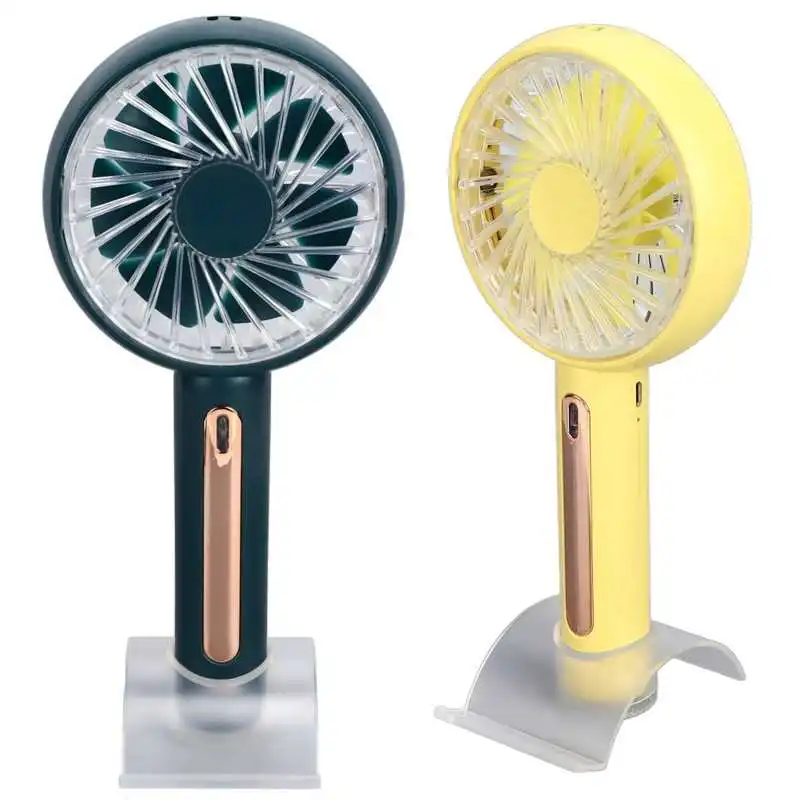 

Mini Desk Fan Handheld Fan USB Rechargeable with Mobile Phone Support for Office