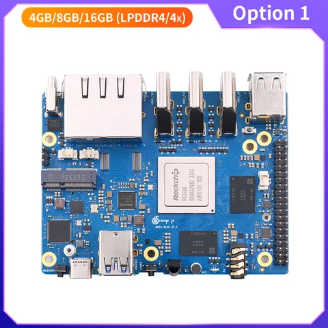 Orange Pi 5 Plus 16 ГБ/8 ГБ/4 ГБ LPDDR4/4x RK3588 8-ядерный 64-бит 2,5G два порта Ethernet с поддержкой PCIE расширения и видео 8K