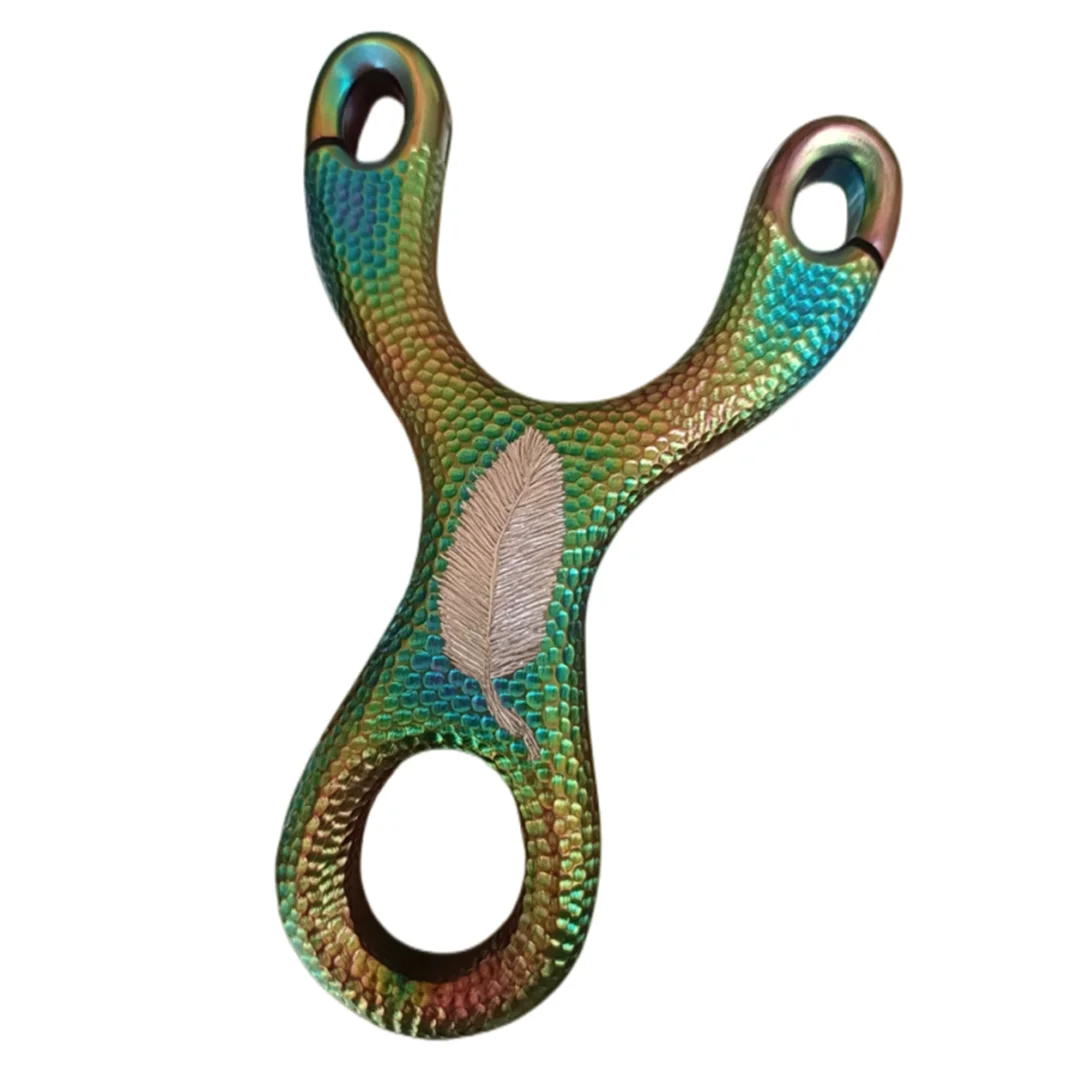 

High-precision TC21 Titanium Alloy Slingshot Professional Outdoor Hunting Slingshot Catapult Shooting Practice Tool