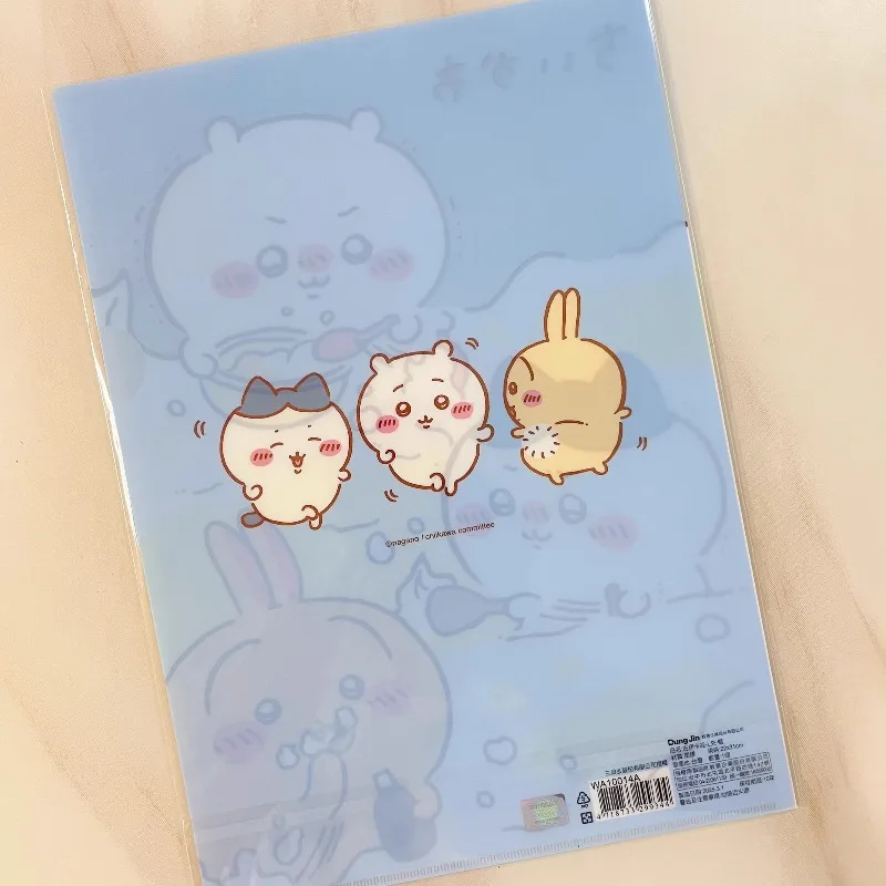 Новая папка-скоросшиватель Chiikawa Hachiware Usagi Kawaii в стиле аниме, L-образная, для хранения экзаменационных работ, формат А4, удобная и портативная для студентов (art.: 3920d80fabbad) - 3920d80fabbad