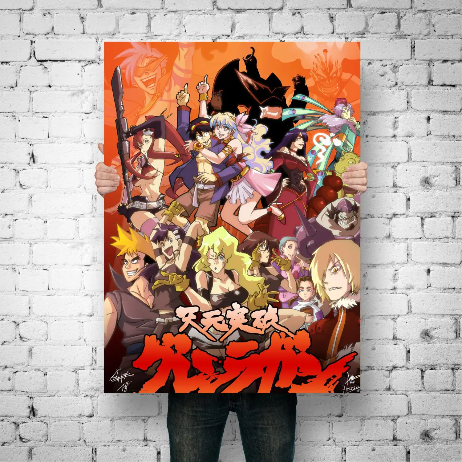 Декоративный художественный плакат Gurren Lagann настенный персонализированный