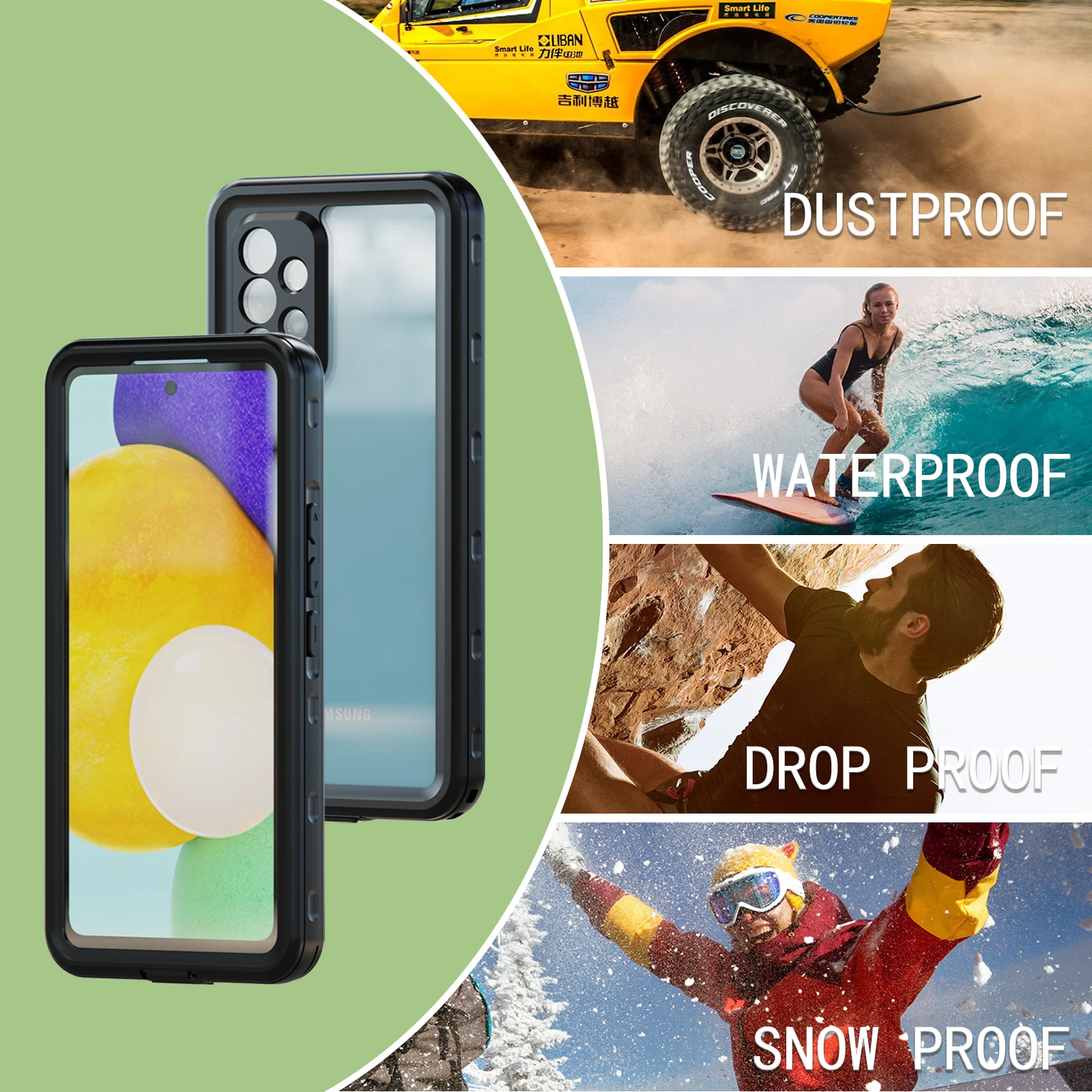 IP68 Real Waterproof Case For Samsung Galaxy A53 A33 A72 A52 A42 A32 A22 A12 5G Underwater Diving Swim Run Outdoor Sports Case