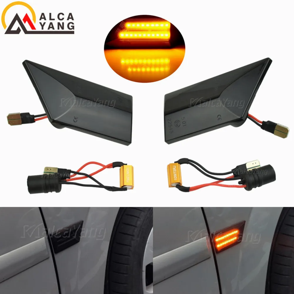 

2pcs 12V Flowing Turn Signal Light Dynamic LED Side Marker Side Repeater Light Blinker for OPEL Vectra C 01-08 for Signum 03-08