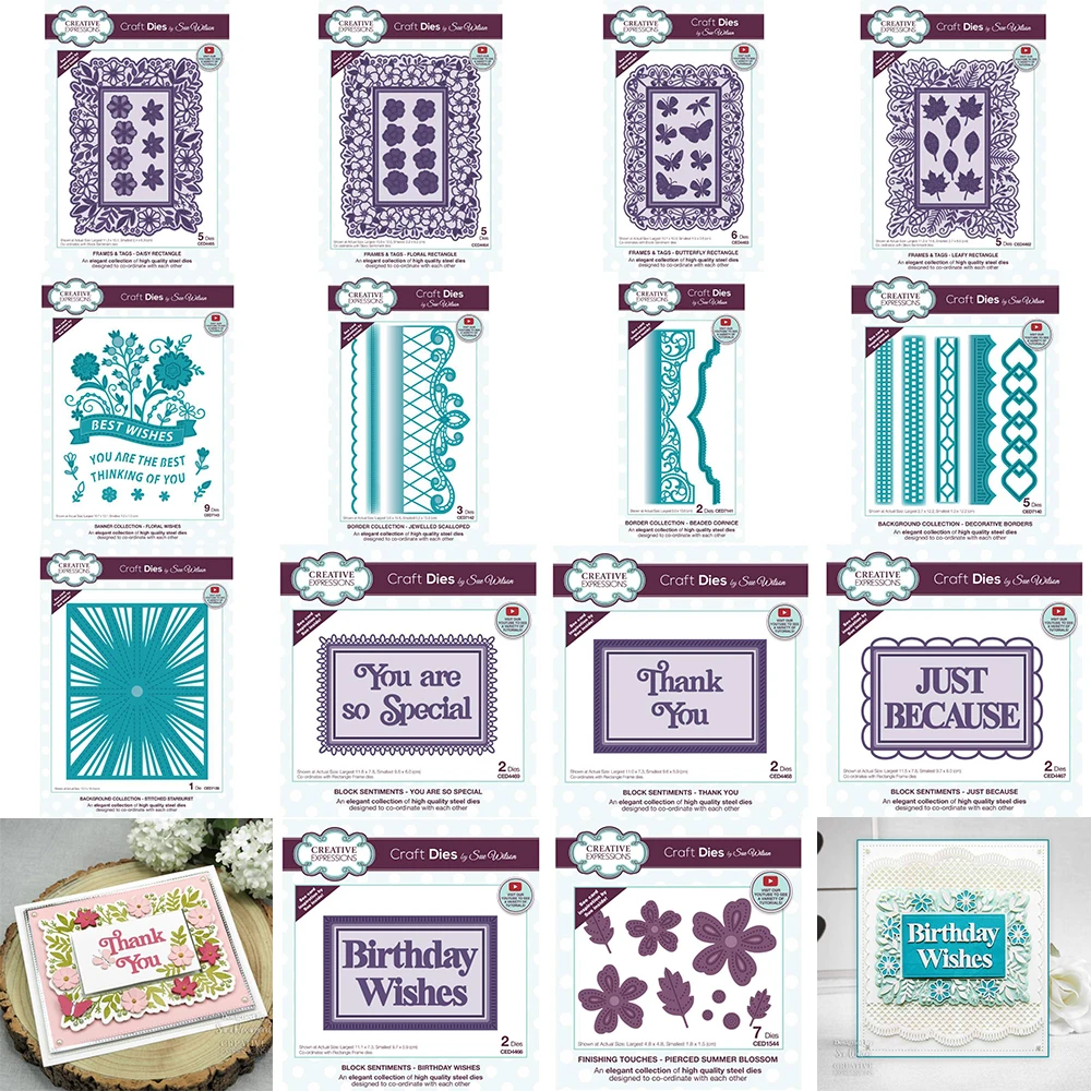 

New Arrival Flower Rectangular Metal Cutting Dies DIY Dies Scrapbooking Embossing Handmade Decorative Album Craft Knife Dies