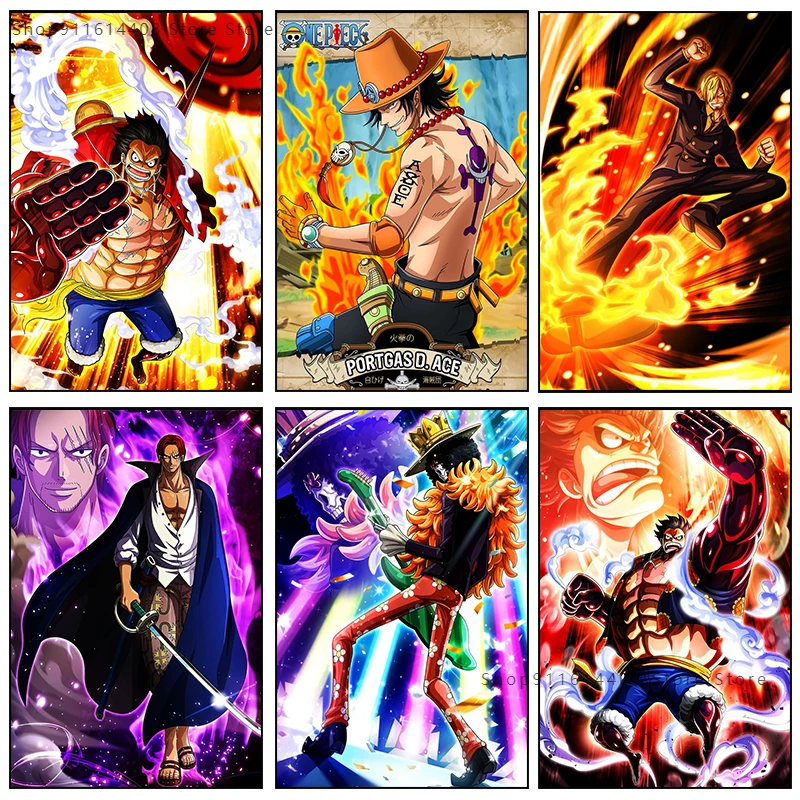 

Bandai DIY 5D One Piece Luffy классический аниме постер персонаж алмазная живопись вышивка крестиком роспись искусство настенная мозаика домашний деко...