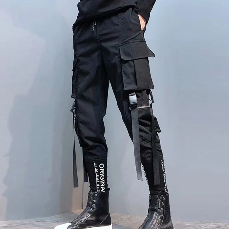 

Workwear Pants Men's Autumn And Winter Fashion Label Ruffian Handsome Hip-hop Wide Leg Pants With Multiple Pockets Cargo Pants