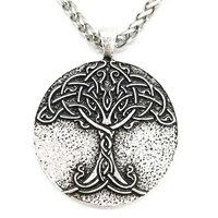 retro tree of life pendant viking jewelry vintage necklace wicca pagan talisman amulet