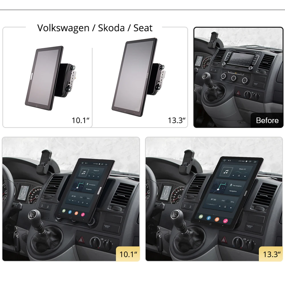 Автомобильный мультимедийный плеер Tesla Style Android 10 0 для VW Volkswagen Skoda Octavia Golf Touran Passat