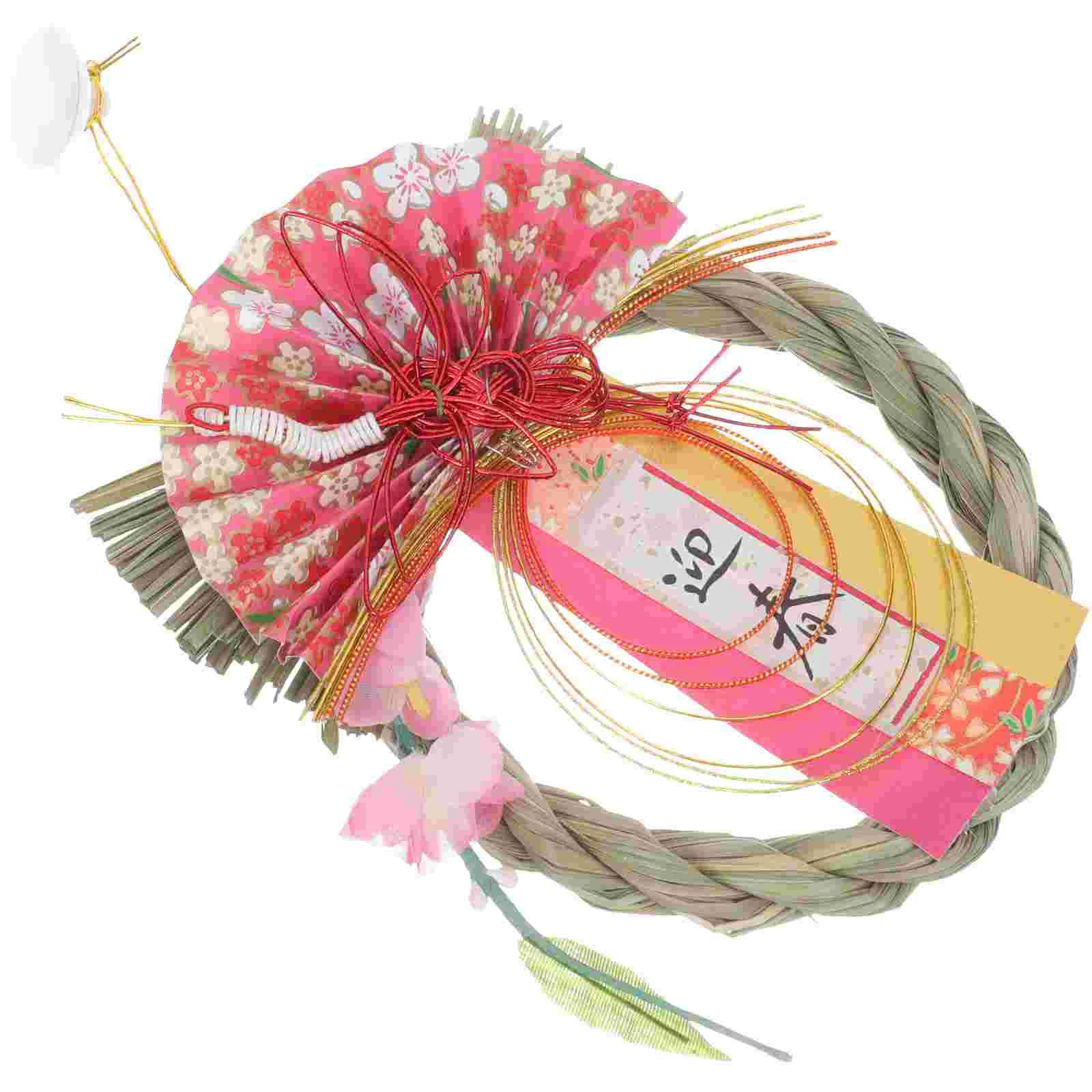 

Decor Japanese New Year Hanging Ornaments Decoration Wreath Ornament Straw Restaurant Door Sushi Lunar Supplies Fengshuiwall