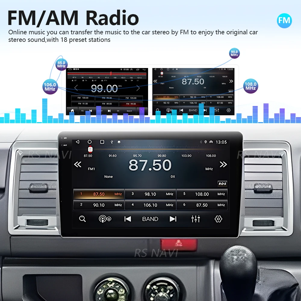 Автомагнитола Android 16 с беспроводным CarPlay для Toyota Hiace 2015-2018, GPS-навигация, мультимедиа, Bluetooth, Plug and Play, Snapdragon (art.: 3920dbb8ea77e) - 3920dbb8ea77e