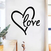 wall stickers cute heart love home bedroom livingroom decoration decals removable vinyl murals wallpaper dw13598
