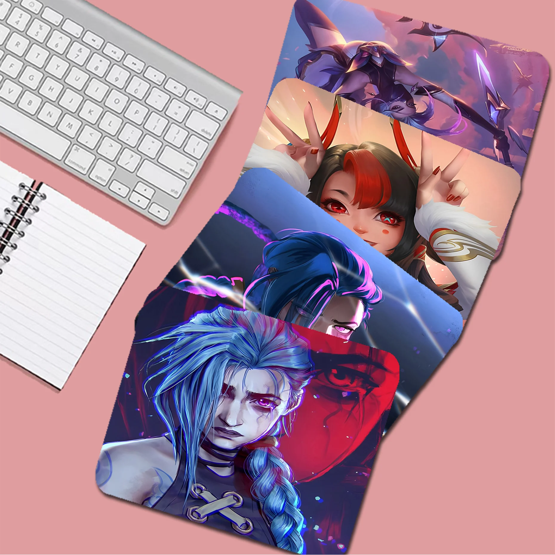 

Lleaguuue-of-A-Lssegggennds Mousepad DIY Desktop Desk Mat Kawaii Gaming Accessories Students Writing Pad Writing Desk Mats