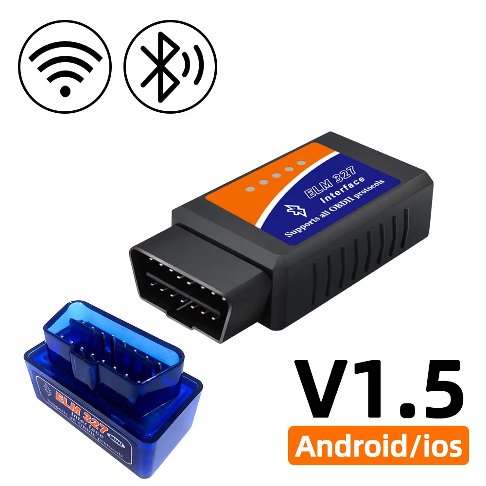 

New OBD2 Scanner ELM327 Car Diagnostic-Tools Detector Code Reader Elm-327 V1.5 WIFI OBD 2 for Android IOS OBDII Fault Detection