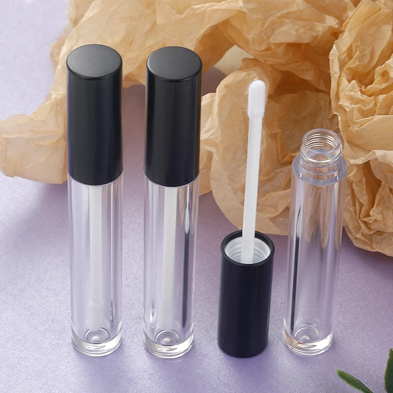 

Wholesale 5ml Empty Lipgloss Bottles Containers Plastic Round Lip Gloss Tube Lipstick Bottles Lip Glaze Containers Lipbalm Tubes